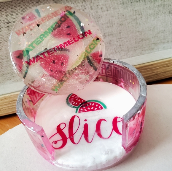 Watermelon Sugar resin coasters - Picture 3 of 5